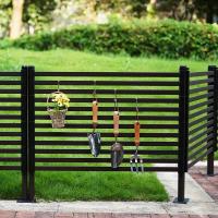Black Powder Coating  Iron Tubular Metal Fence Spearhead Design
