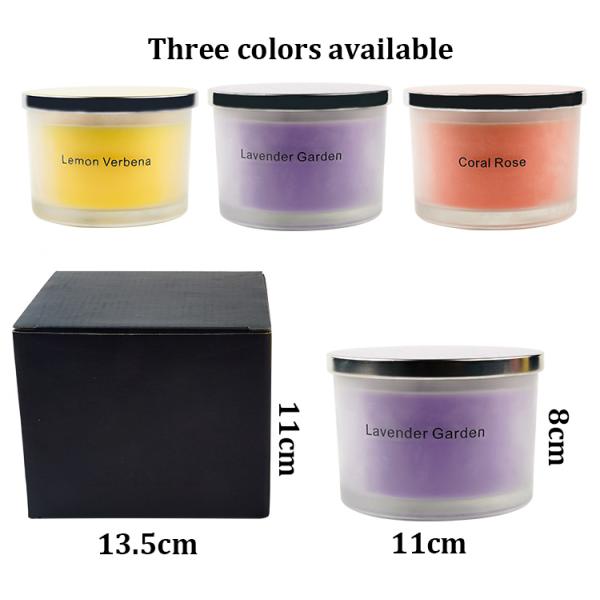 Christmas Glass Jar Scented Fragrance Candles Natural Soy Wax And 3 Wicks