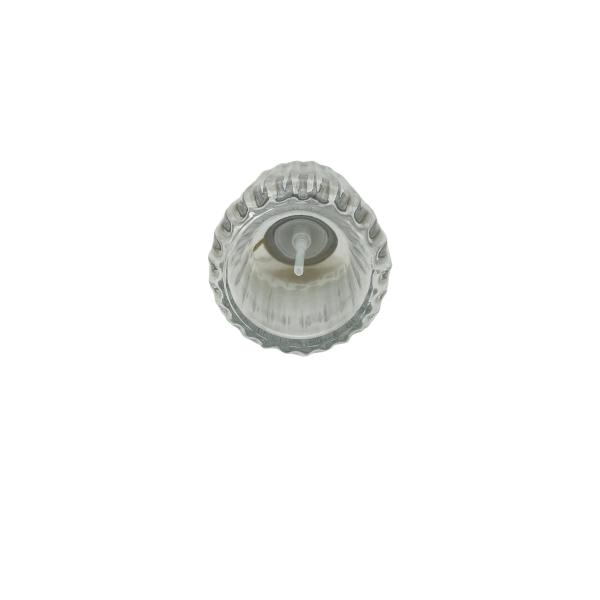 Vertical Stripe Clear Glass Foaming Lotion Pump Foaming Hand Dispenser With Mat Gold Pump Head