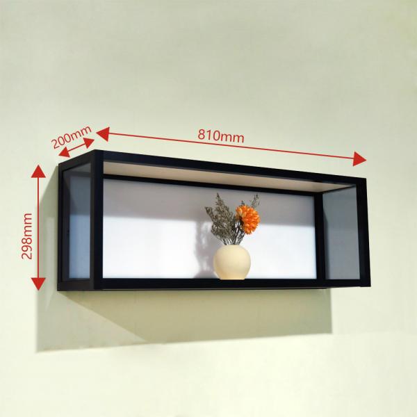 810x200x298mm Aluminum Luminous Cube Wall Shelf For Living Room Decor