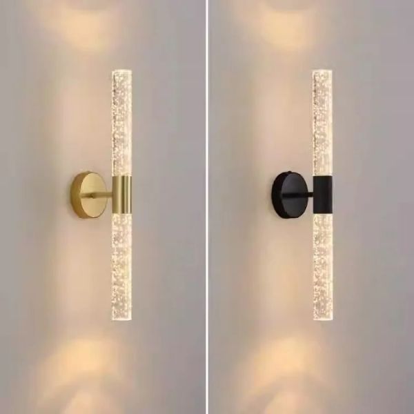 Luxury Wall Lamp Bedside Background Lamp Home Decoration Modern Led strip Crystal mirror headlights(WH-MR-84)