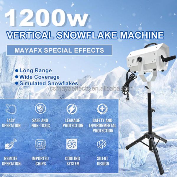 Portable 500W High Power Snowflake Machine with 30 Square Meters Coverage and Remote Control for Indoor/Outdoor Events