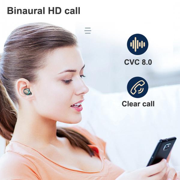 Waterproof Standard IPX-4 Wireless Earphone with Digital Display Stereo Noiseproof Bluetooth Headphones Headset Earbuds