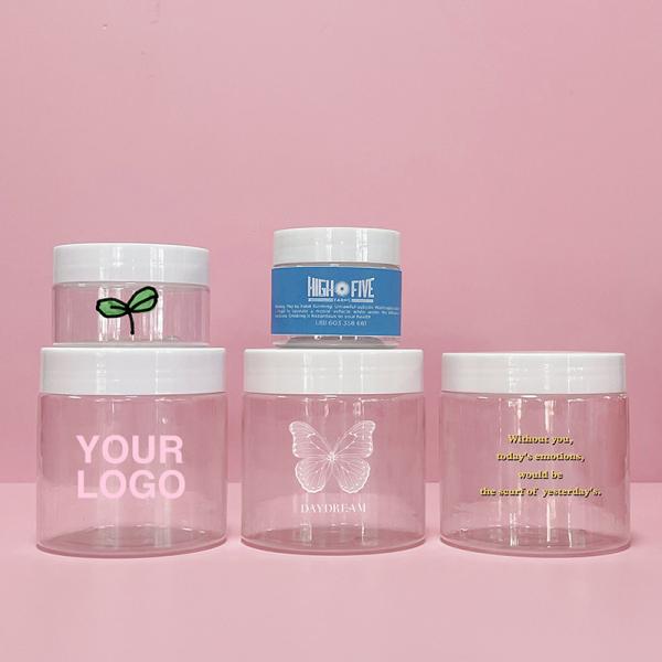Custom Bowl Shaped 250g Container Jar Plastic With Screw Top Lids