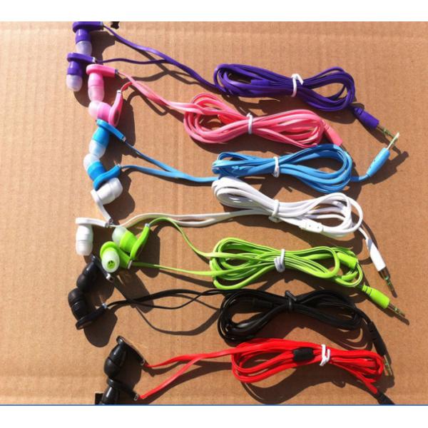 small noodle 3.5 earphone without microphone(color:black,white,pink,red,blue,green,purple)
