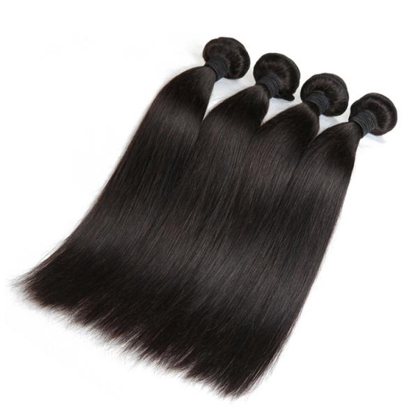 Double Machine Weft Virgin Human Hair Bundles Long Straight Hair Extensions For Thin Hair