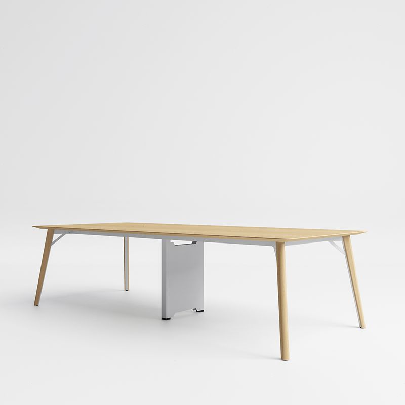 White 6 Seater Conference Table OEM ODM 6 Person Meeting Table