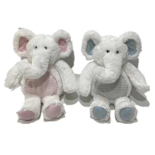 Factory Wholesale Can Customize Small Elephant Plush Toys With Rattle Paper