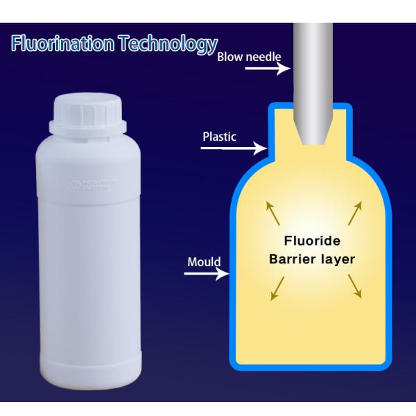 Толстая упаковка сельскохозяйственных пестицидов Фторированные бутылки с запечатанной винтовой крышкой