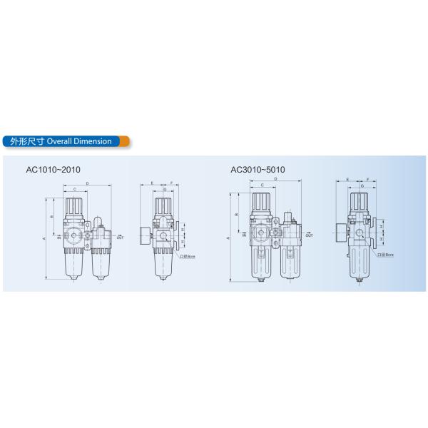 2 комбинации воздуха источника обработки пункта типа регулятора блока СМК воздушного давления