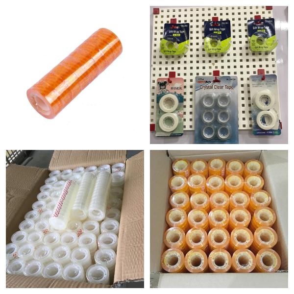 Dispensador de BOPP Crystal Clear Stationery Tape With para la escuela de la oficina