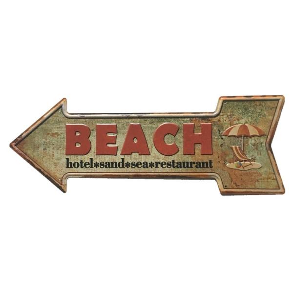 Arrow Shape Vintage Metal Sign ,Printing Signs Bar Pub Home Cafe Restaurant Wall Decor, Retro Metal Poster