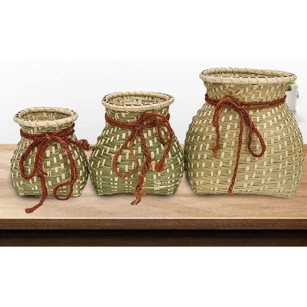 Handmade Woven Basket, Bamboo Baskets, Wall Hanging Basket For Fishing, Bamboo Decorative Storage Bins For Organizing PE Baskets Polypropylene Basket Pp Yarn Basket Wooden Room Dividers Bamboo Room