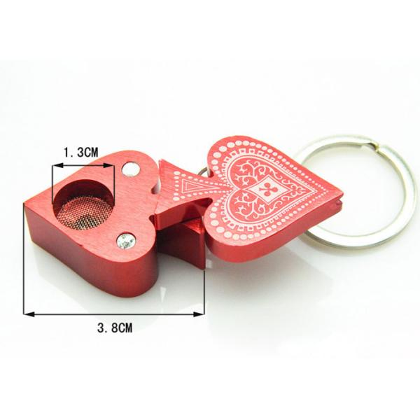 Cute Portable Aluminum Smoking Pipe Key Buckle Style 13*38mm Size