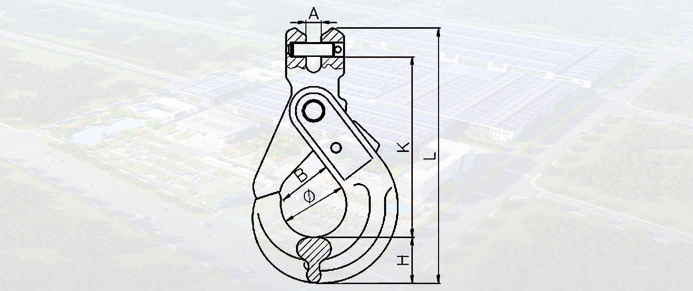 КРЮК CLEVIS SLR-009 G80 U.S.TYPE САМО-ЗАПИРАЯ