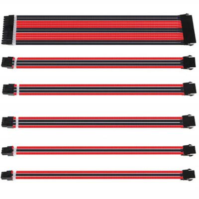 ATX 12V 18AWG Motherboard Sleeve GPU Power Supply Extension Cable Kit