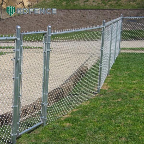 Steel Galvanized Chain Link Fence ISO9001 0.5m To 4m Width