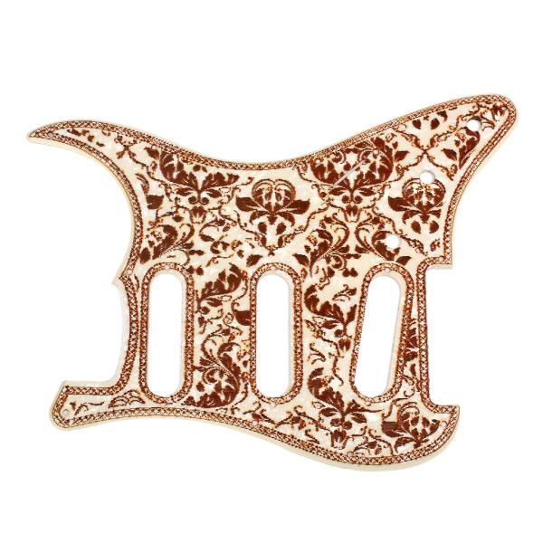 3Ply 11-Hole SSS Electric Guitar Pickguard yellow Pearl Flower Patter Scratch Plate For ST Style Guitar Accessories