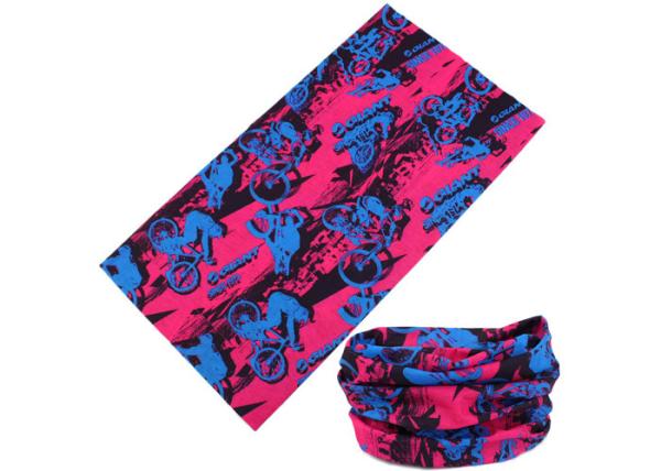 UV  Headwear Red Blue Color With Size 25*50 CM Polyester Scarf