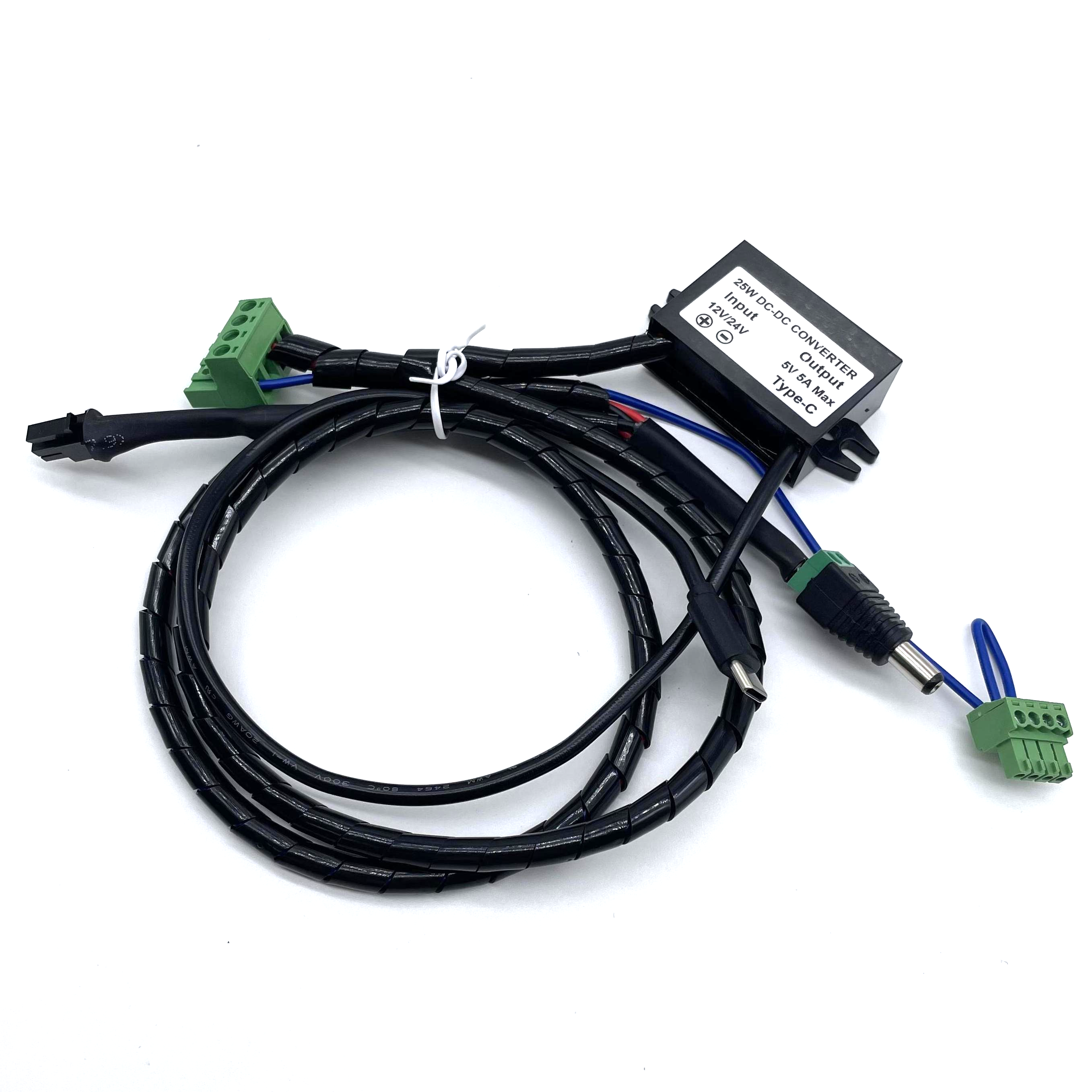 Custom Cable Harness with PVC Insulation, Terminal Block & DC Converter for Electronic Cabinets