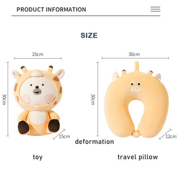 U-Shape Travel Neck Pillow with Chin Support Say Goodbye to Neck Pain While Traveling