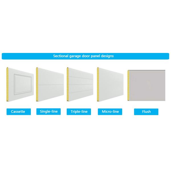 Изоляция Электрические гаражные двери Алюминиевый сплав Секционные подкатывающие гаражные двери