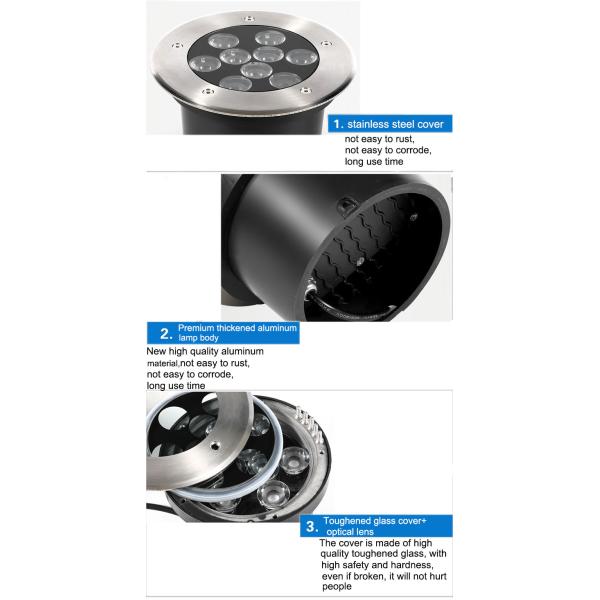 LED light embedded underground light outdoor waterproof multicolor spot light outdoor square villa pillar lights