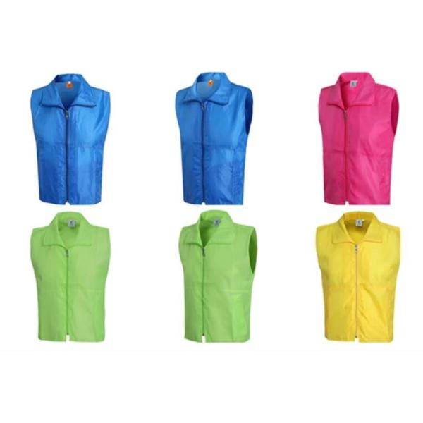 Cheap custom unisex advertising volunteer vest Waistcoat print customized LOGO whole sale promotional logo