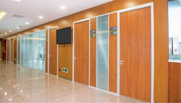 Aluminum Frame Melamine MDF Standard size hospital medical door design