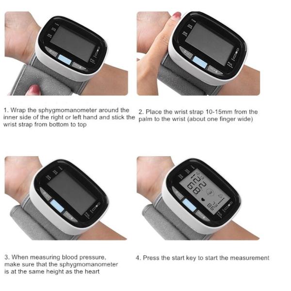 Монитор кровяного давления запястья 3V ABS 19.5cm пригодный для носки