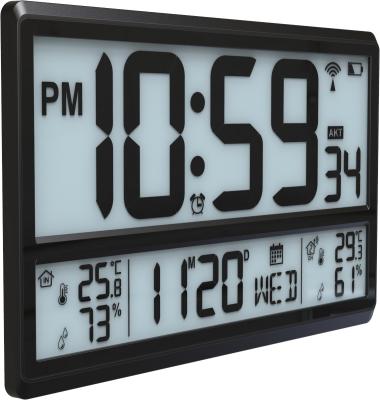 ABS Big Digital Wall Clock Display Digital Bathroom Clock For Indoor Outdoor