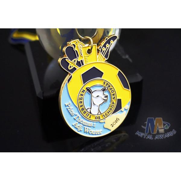 Personalized Enamel Medals Custom Medallions Giraffe Shaped 50mm Size