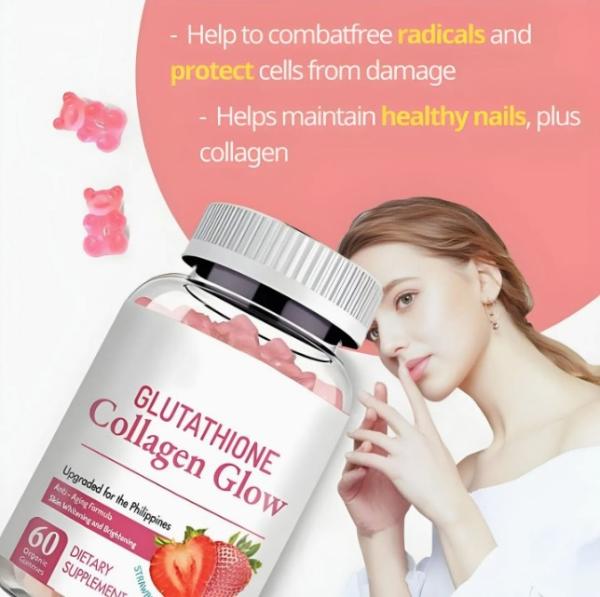 Dairy Free Skin Whitening Candy Collagen Supplement L Glutathione Skin Glow Gummies