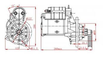 2.8kw Gear Reduction Motor Starter , Zetec Starter Motor 443 115144763 / 9144 763