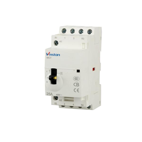 Manual Electrical Supply 25A 2NO NC Household AC Contactors 4 Pole  Contactor
