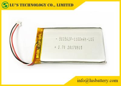 Bateria longa do político do li da vida de ciclo 3.7v da bateria recarregável ambiental do polímero do lítio LP503562 1100mah