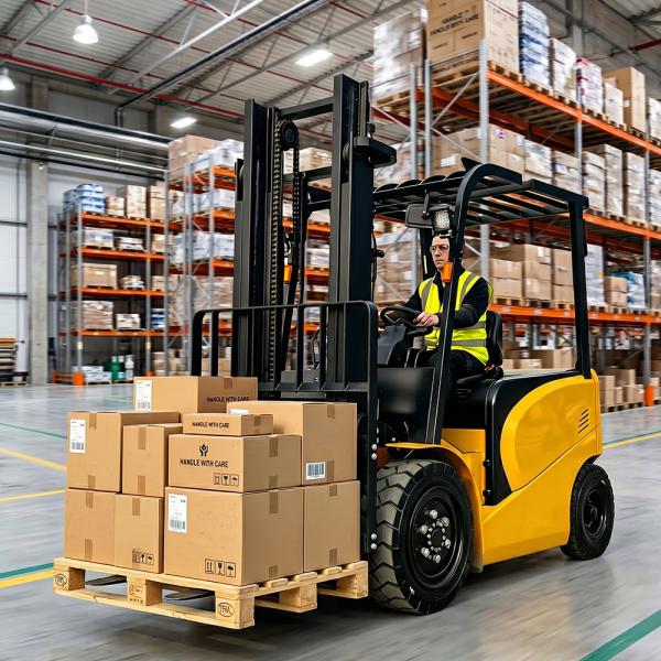 2.0T 2.5T Electric Four Wheel Forklift Machine Warehouse Material Handling Equipment
