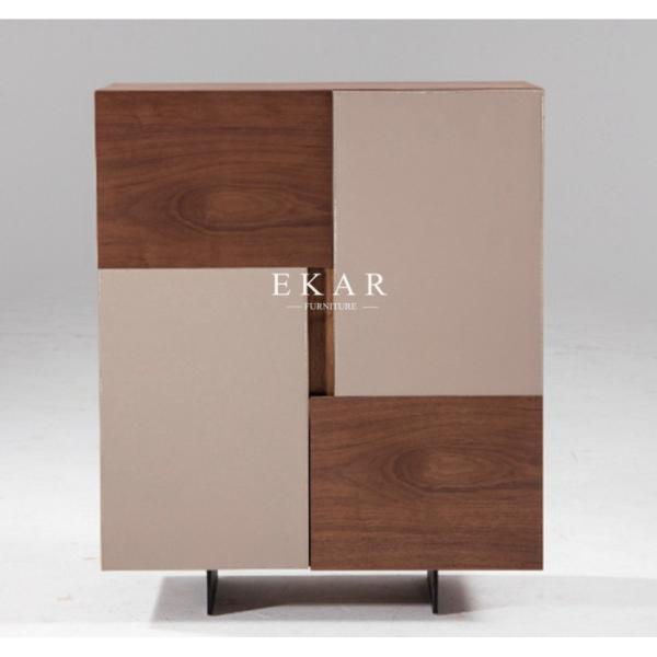 Modern Design 2 Doors Cabinet Metal Frame Dining Room Sideboard