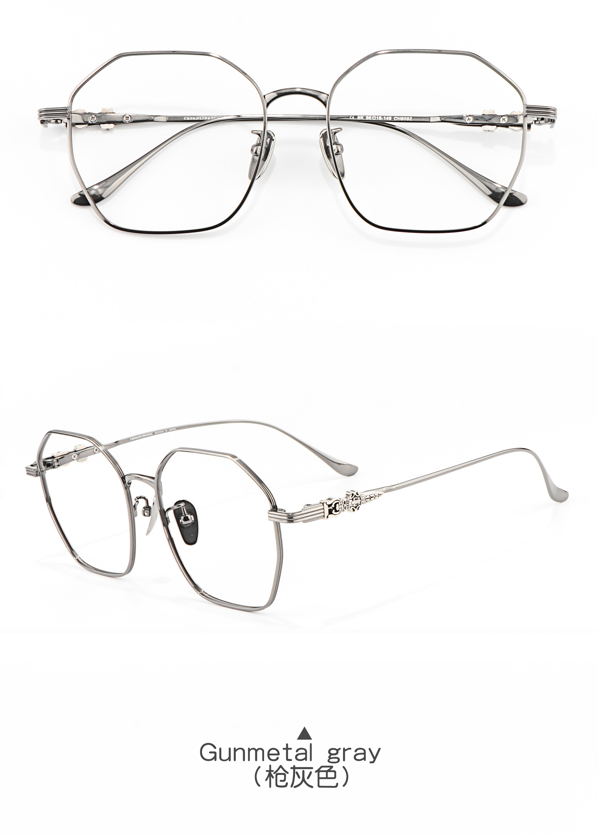 Fine Framed Pure Titanium Luxury Brand Optical Prescription Presbyopia Polygon Fashion for Men Kitchen Design Male Glasses Shop