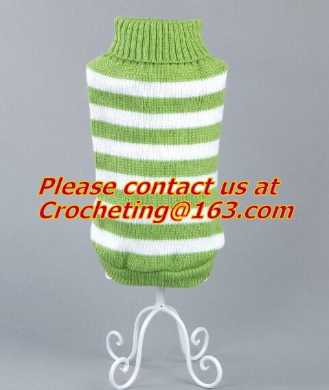 Dog snowflake pattern jacquard sweater, sweaters, crochet Pet Sweater, knit dog sweaters