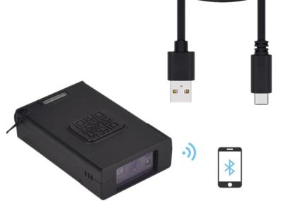 Tamanho pequeno portátil Wearable do varredor sem fio comercial do código de barras de Bluetooth mini