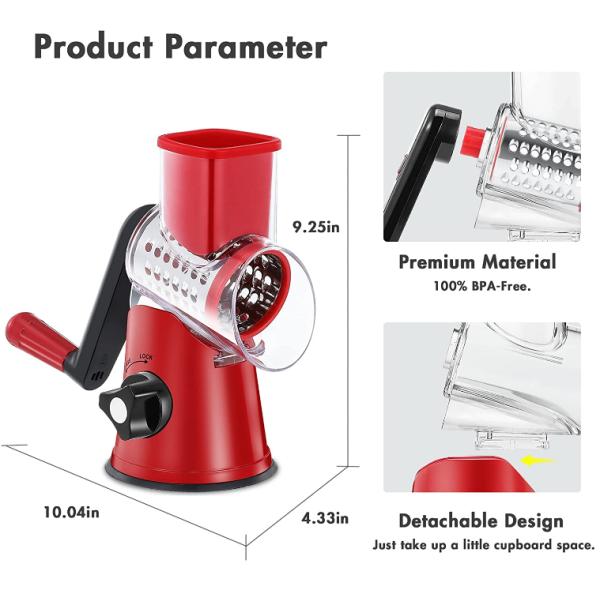 Шредер терки сыра посуды нержавеющей стали кухни роторный