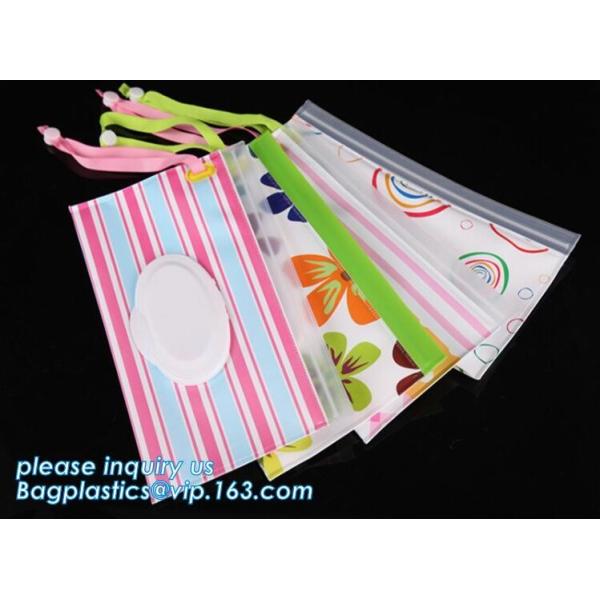 Reusable travel and portable baby wet wipe refill case dispenser, custom high quality reusable EVA wet wipe bag, contain