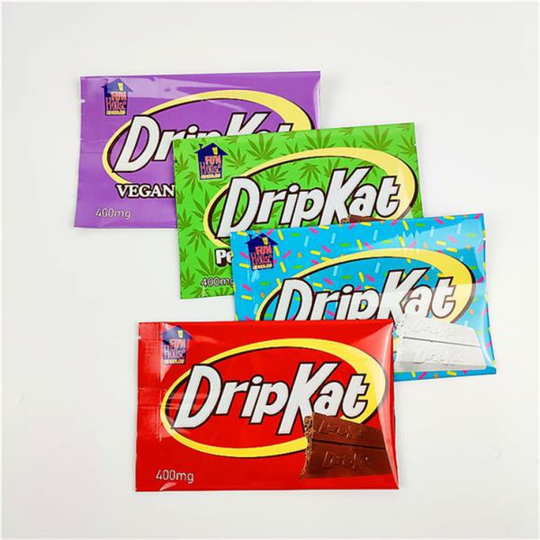 Изготовленная на заказ напечатанная сумка закуски Mylar Edibles упаковывая для шоколадного батончика 400mg