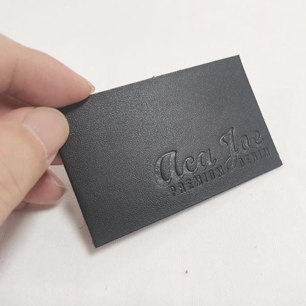 Custom Heat Transfer Iron On Genuine Engraved Leather Patches For Hats Clothes Bags Shoes Jeans