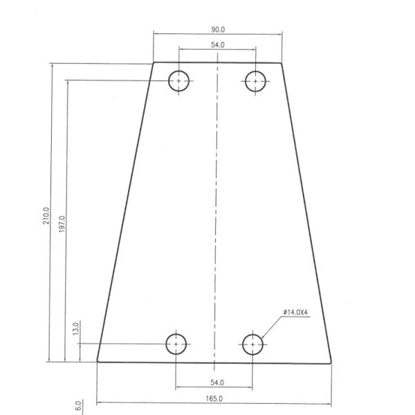 Embase d'acier de suspension de ressort de remorque d'embase d'accouplement de remorque de 4 trous