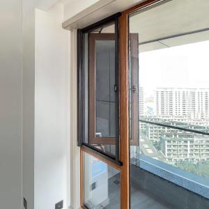 Windows de alumínio único Hung Aluminium Alloy Doors And Windows com preto da