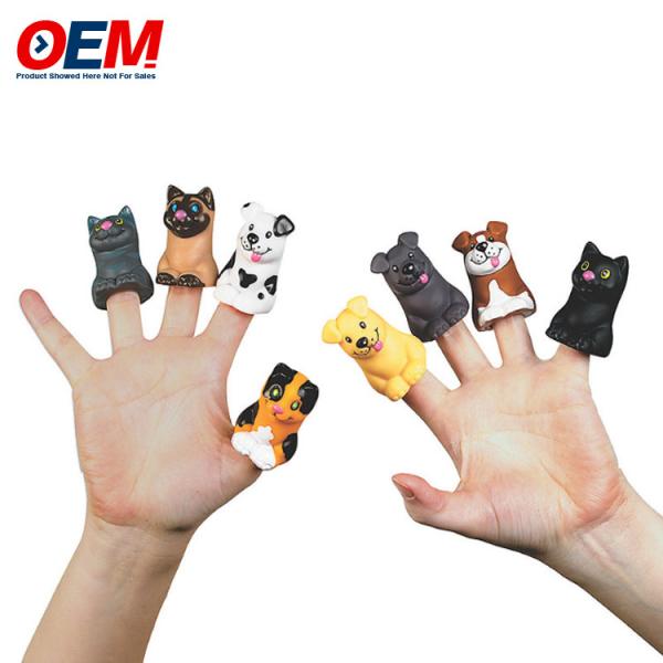 Brinquedos de dedos de macaco de animais de plástico personalizados Brinquedos de PVC feitos de silicone Brinquedo infantil