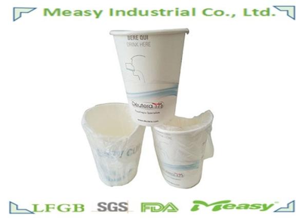 U shape white paper cups for hot drinks , beverages takeaway coffee cups