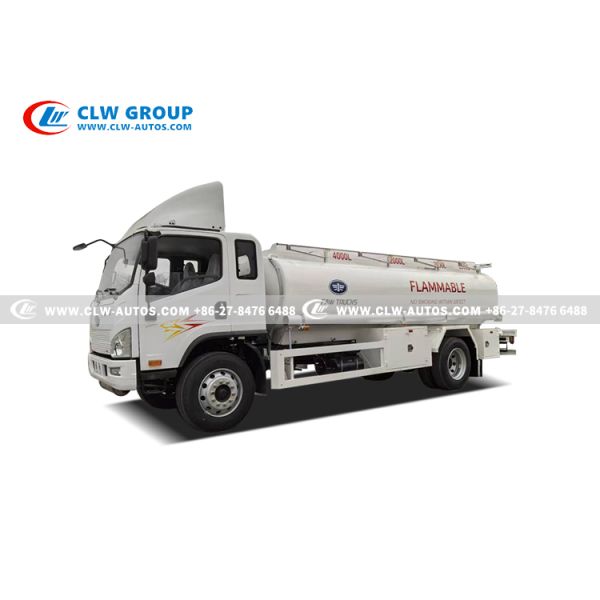 FAW 4x2 Mini Fuel Tanker Truck with 3,000-5,000L Q235 Carbon Steel Tank and Euro II/III Diesel Engine